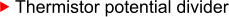 Thermistor potential divider